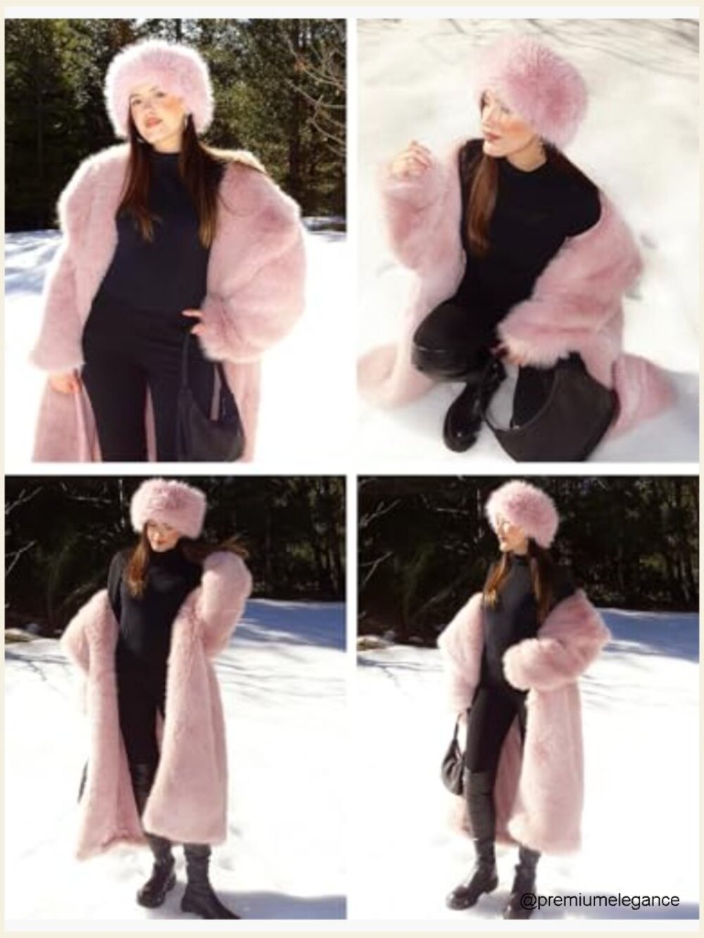 Womens Long Faux Fur Coat Fluffy Open Front Shawl Collar Winter Jacket - Picture 6 of 7